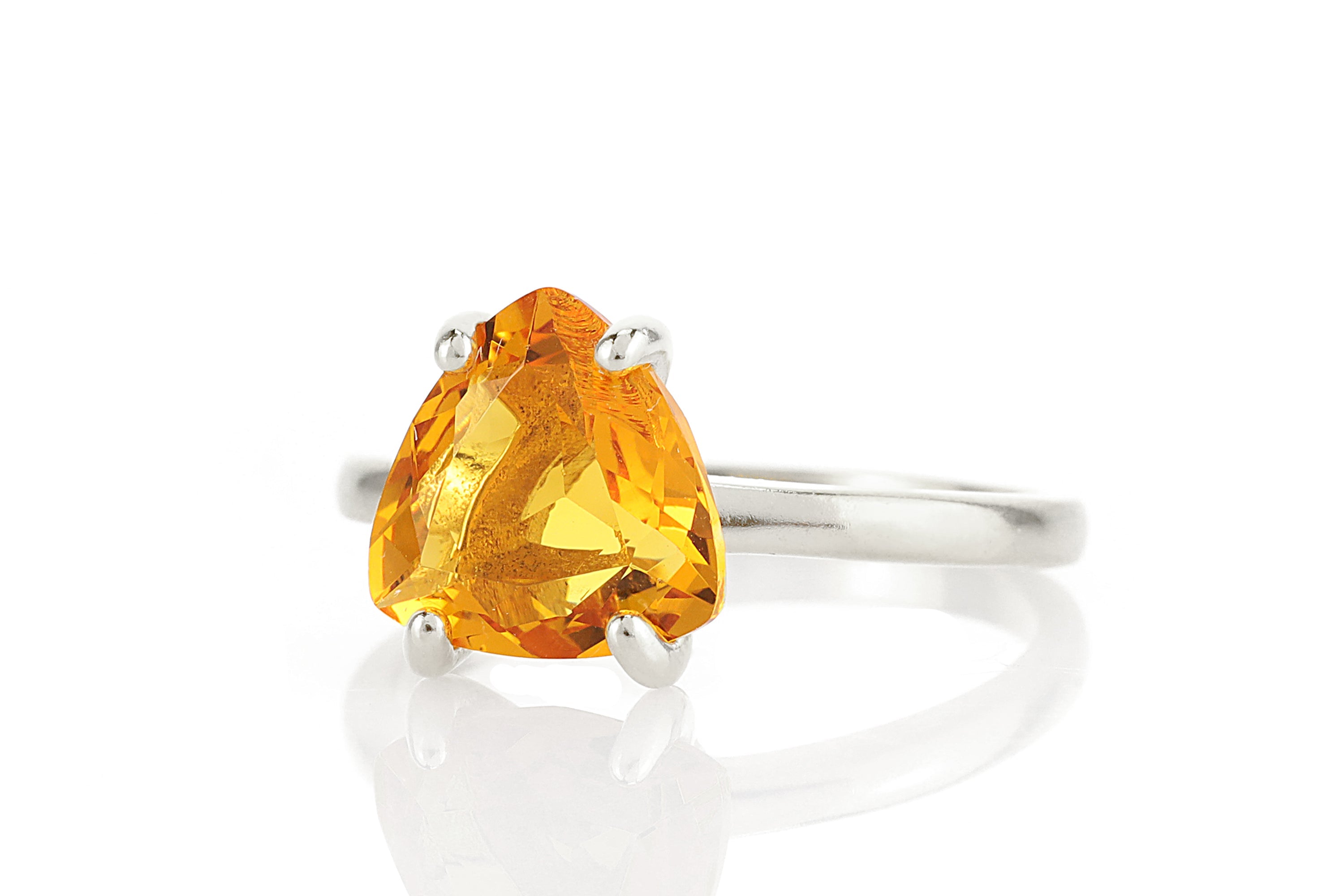 Citrine Ring with 14k Gold-filled Band Rings Anemone Unique