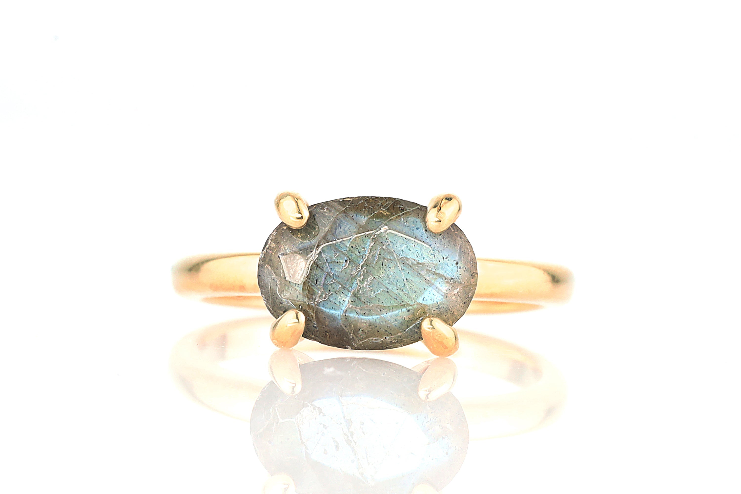 Fascinating Labradorite Gold Filled Ring Rings Anemone Unique