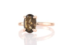 Smoky Quartz Prong Ring in Gold Rings Anemone Unique