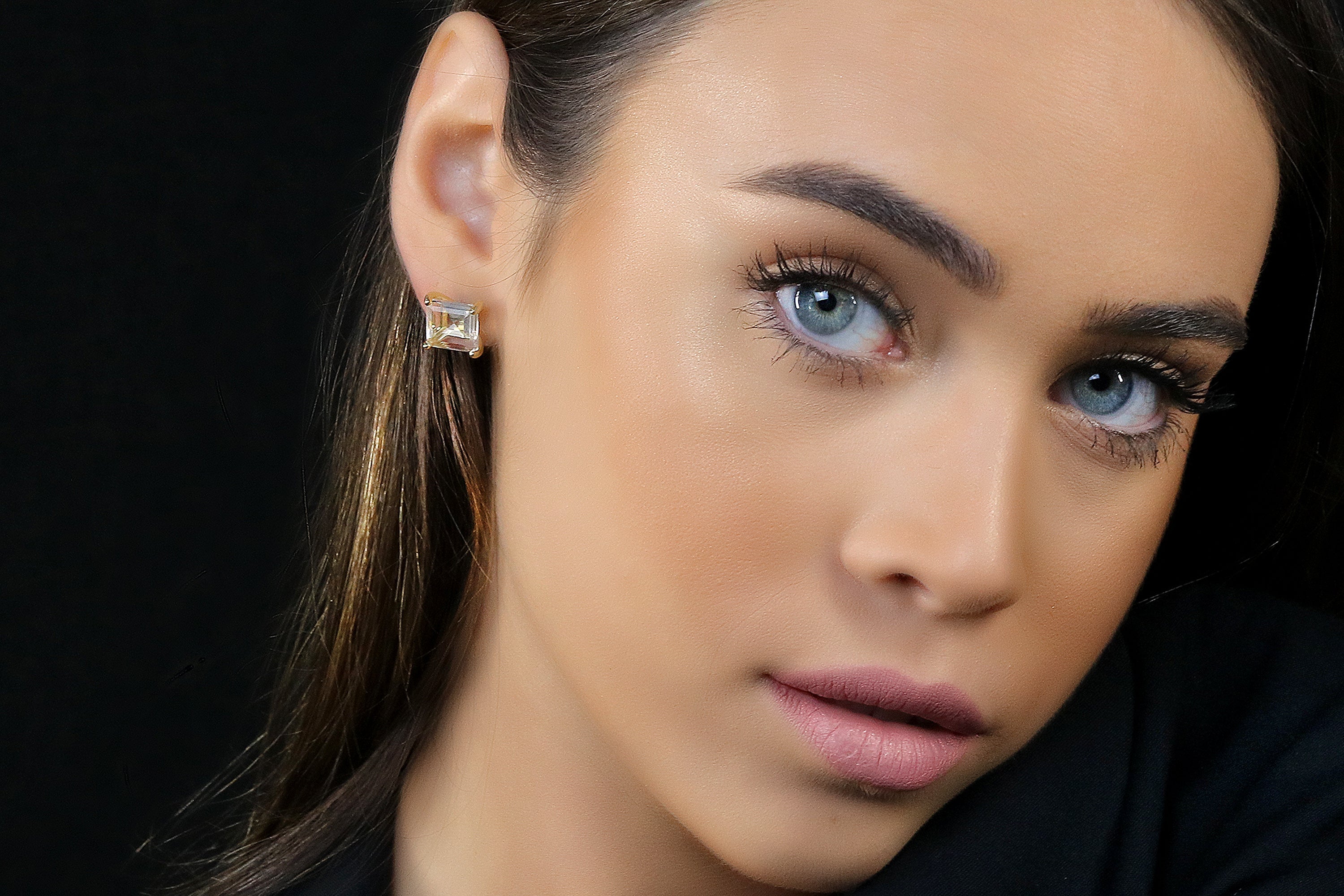 Splendid Clear Quartz Gold Filled Earrings Earrings Anemone Unique