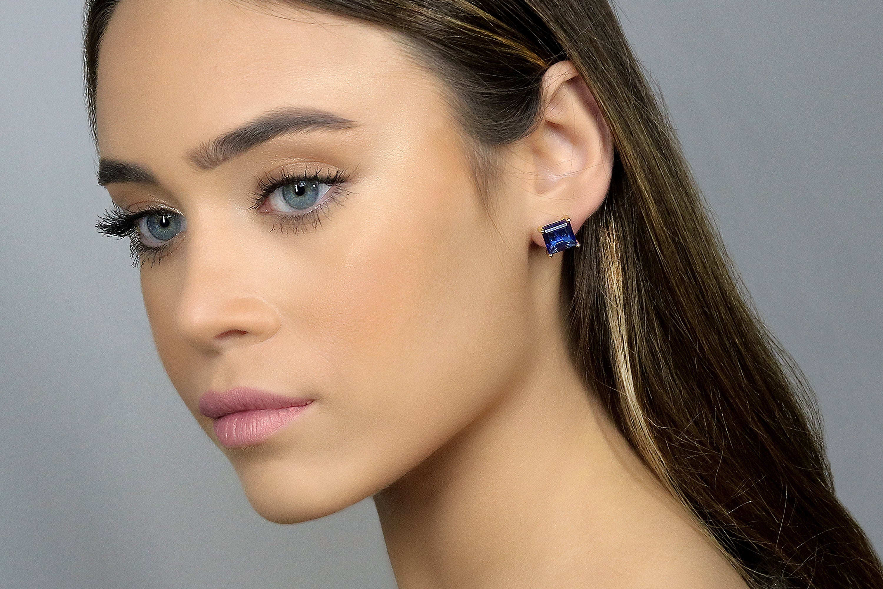 Striking Gold Filled Sapphire Earrings Earrings Anemone Unique