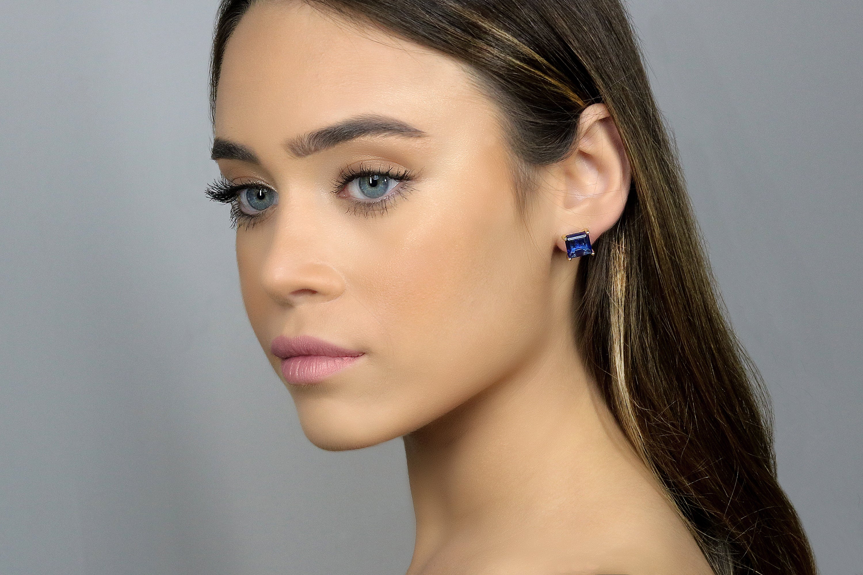 Striking Gold Filled Sapphire Earrings Earrings Anemone Unique