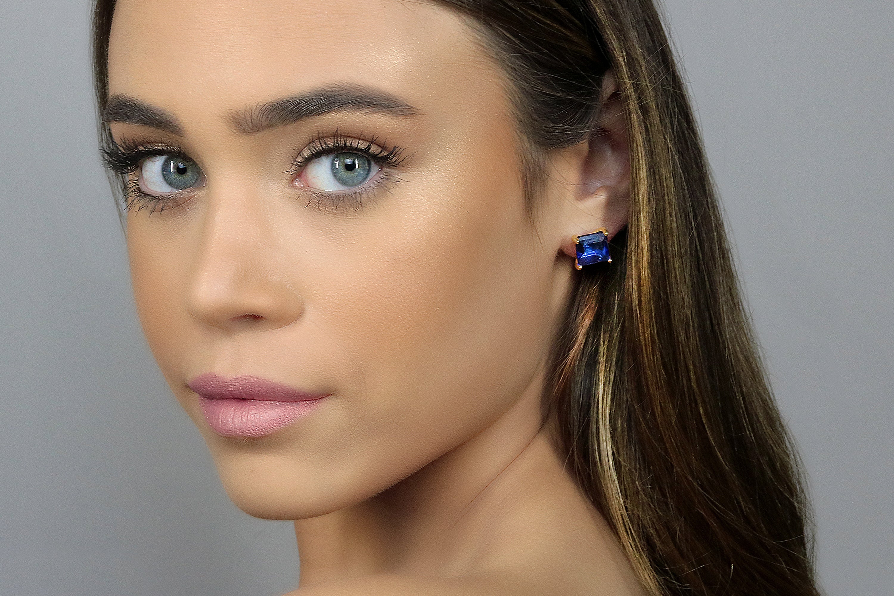 Striking Gold Filled Sapphire Earrings Earrings Anemone Unique