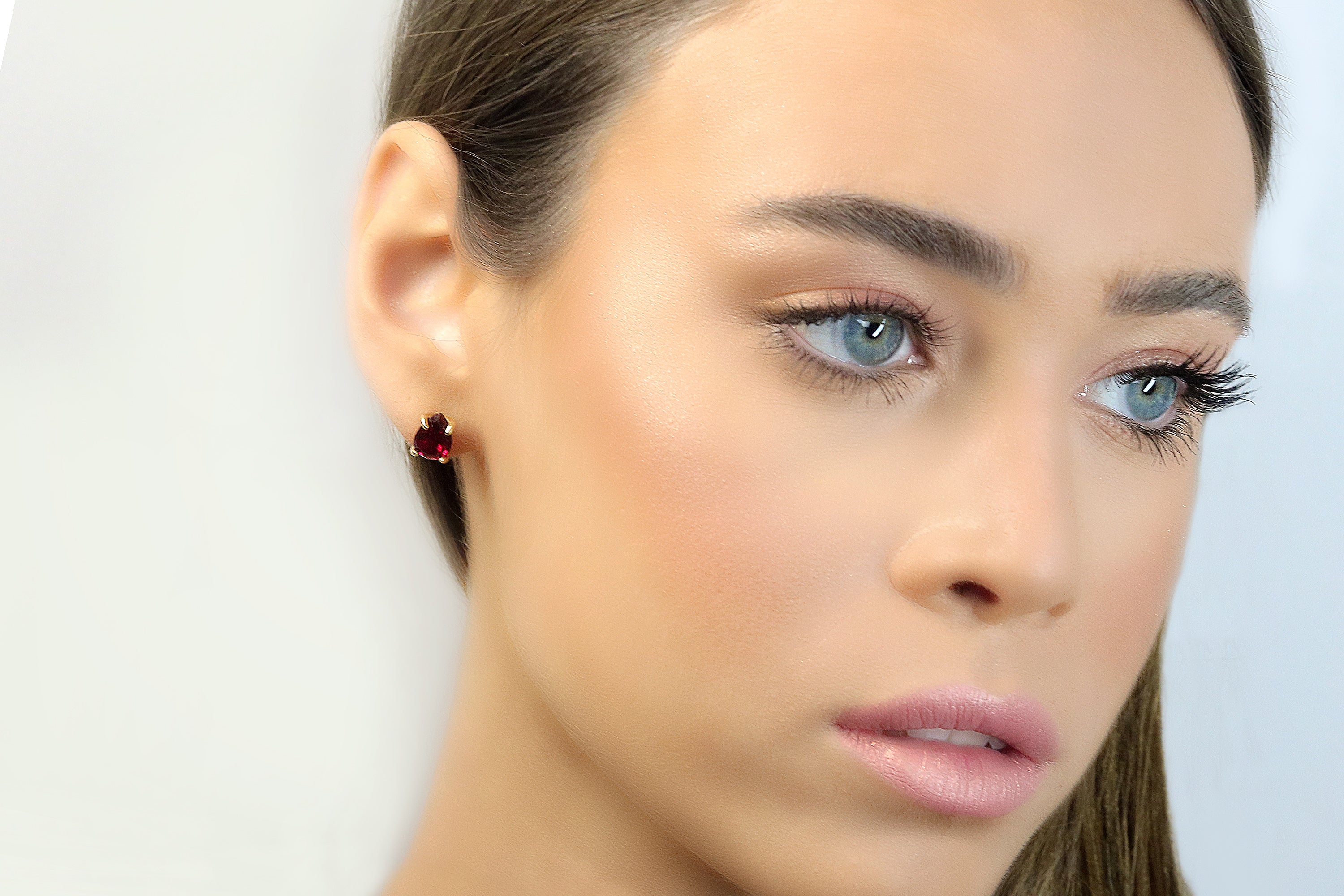 Red Garnet Gold Filled Earrings Earrings Anemone Unique