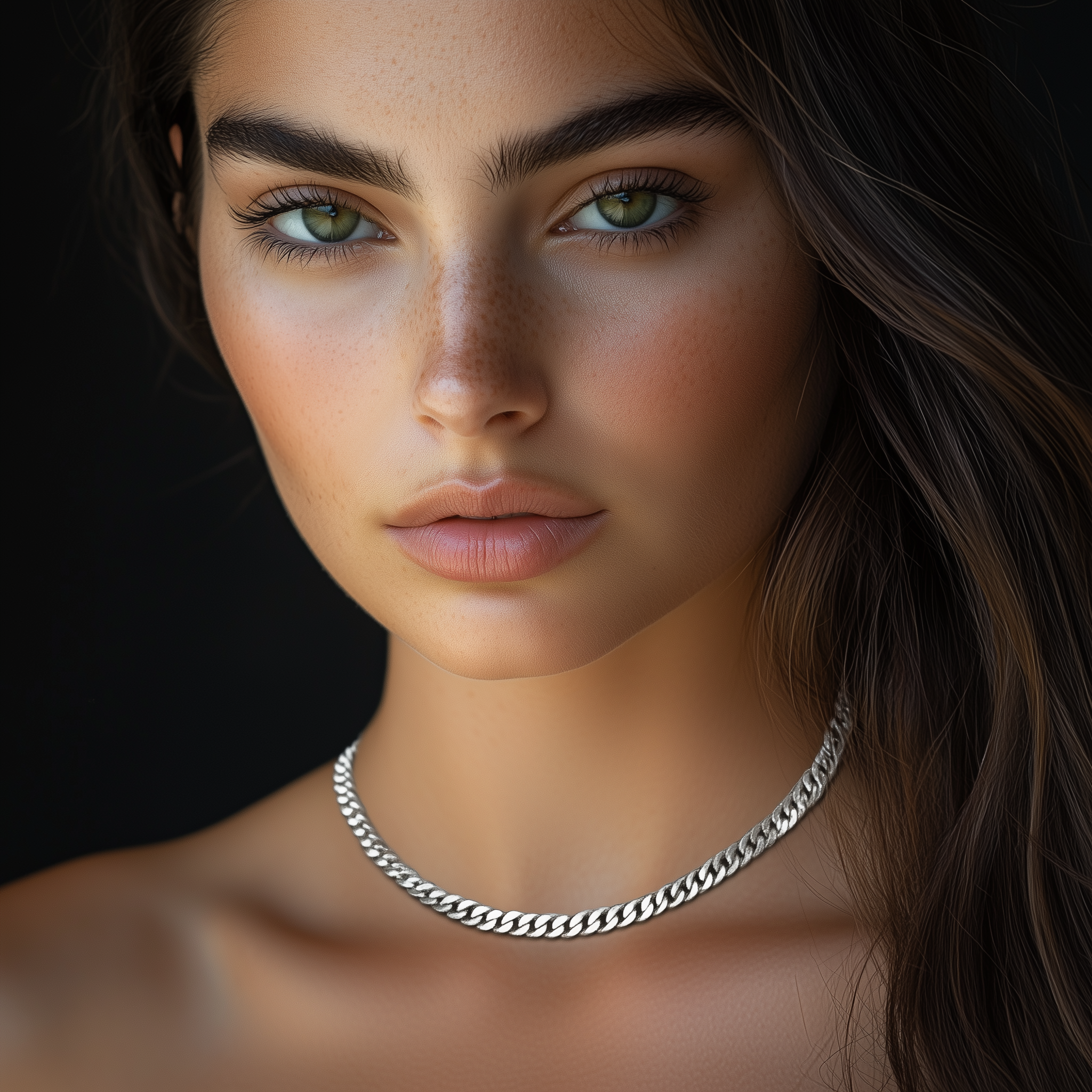 Rose Gold Cuban Link Chain Necklace necklaces Anemone Jewelry