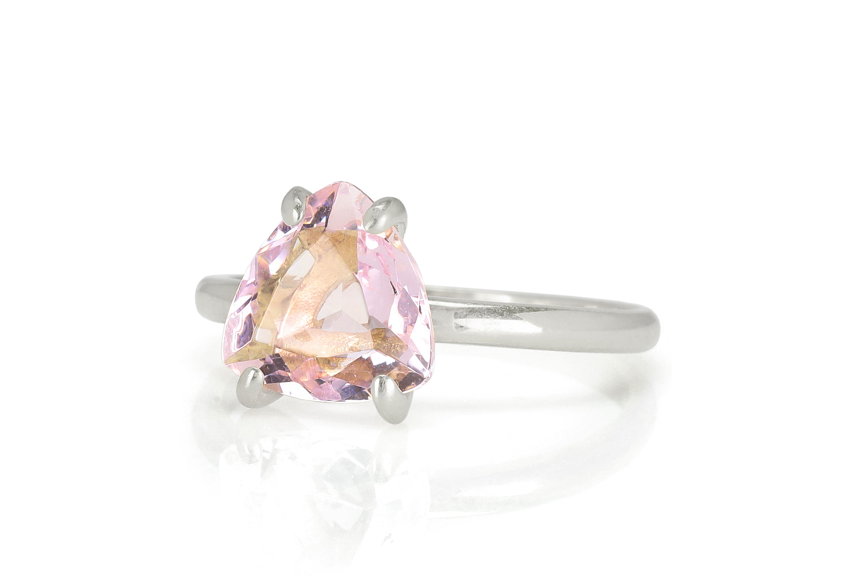 Unique Alluring Rose Quartz Ring in 14k Gold Rings Anemone Unique