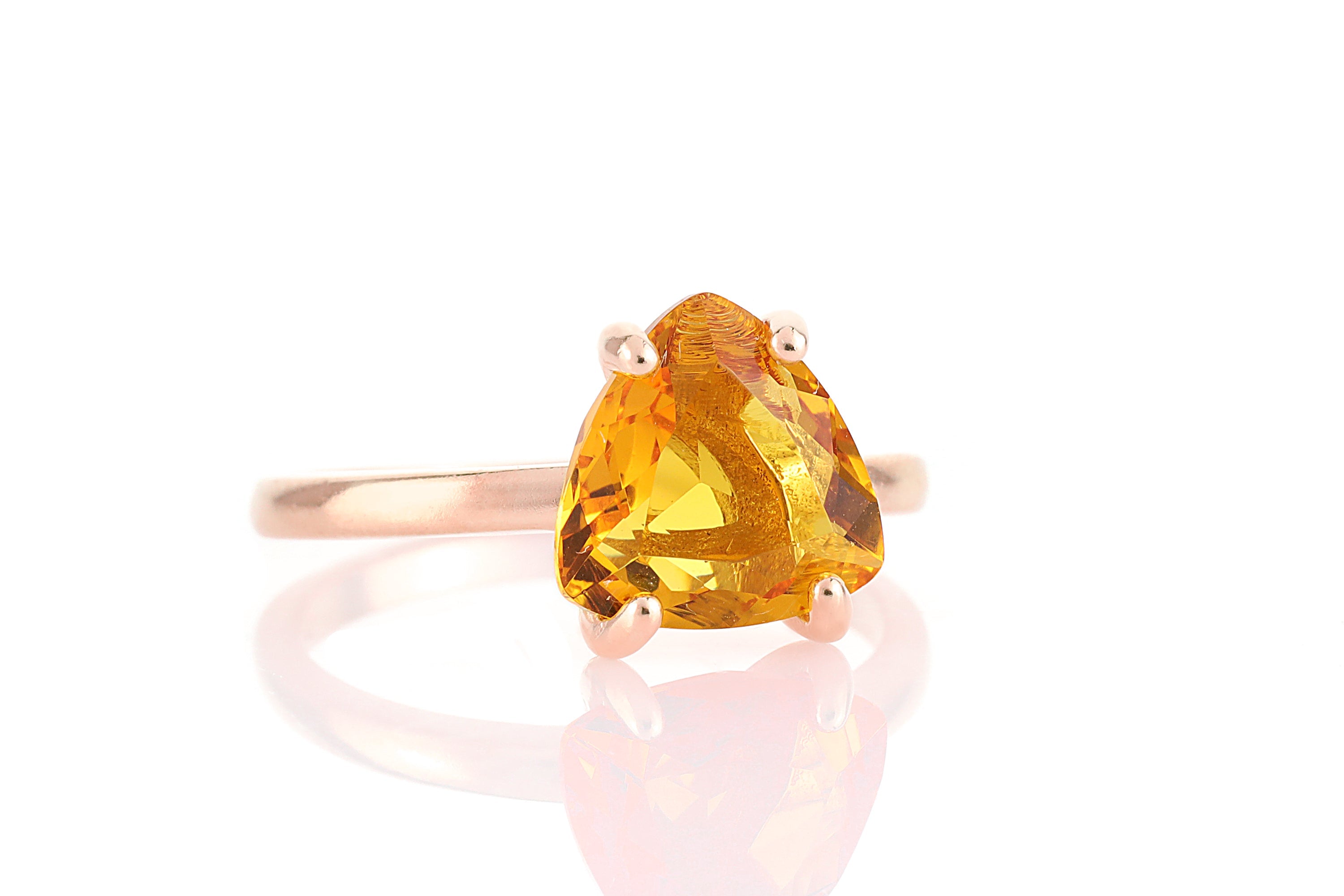 Citrine Ring with 14k Gold-filled Band Rings Anemone Unique
