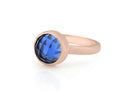 Sapphire Bezel Round Gold Ring Rings Anemone Limited