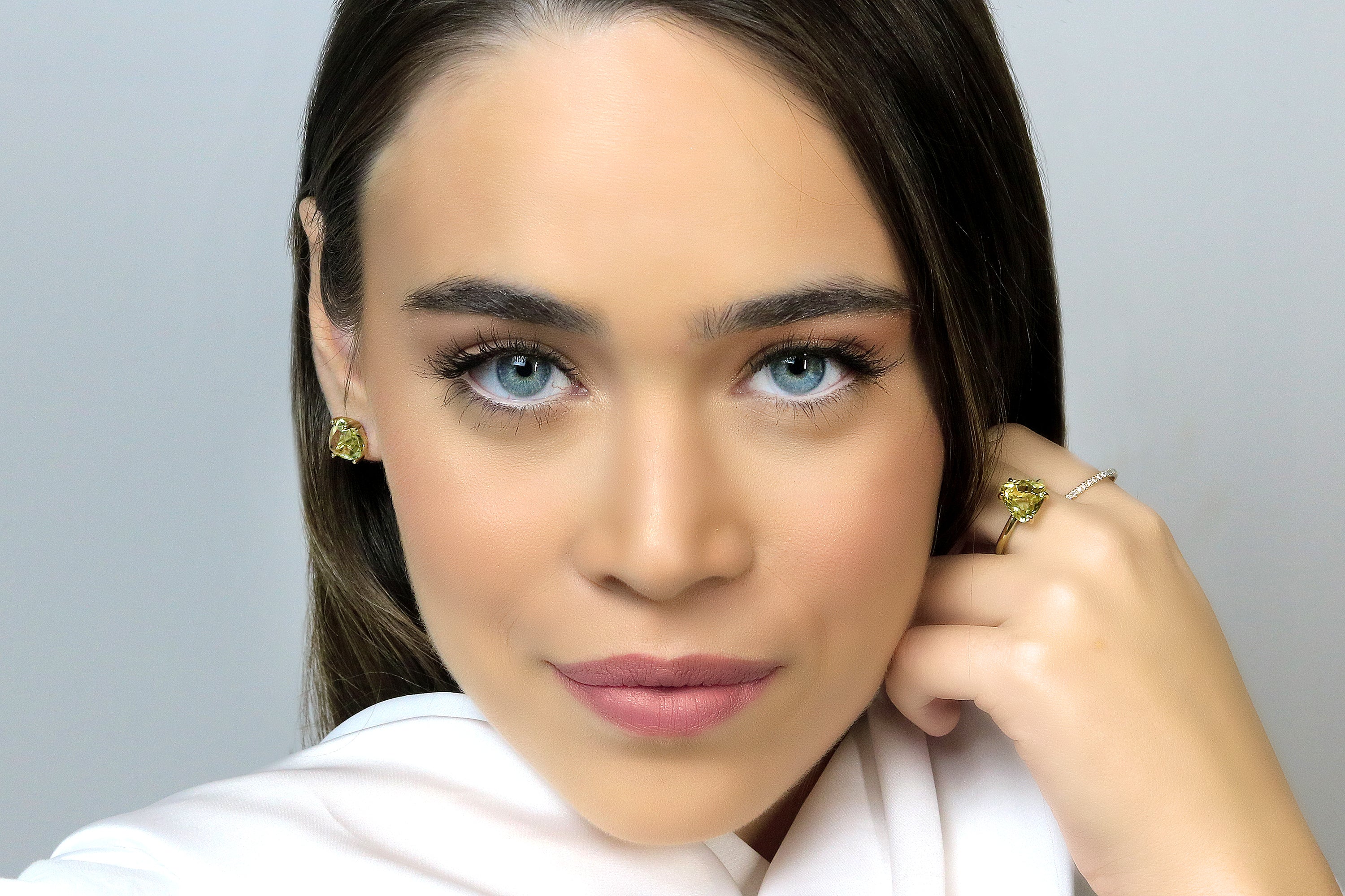 Lustrous Lemon Quartz in 14k Gold Earrings Earrings Anemone Unique