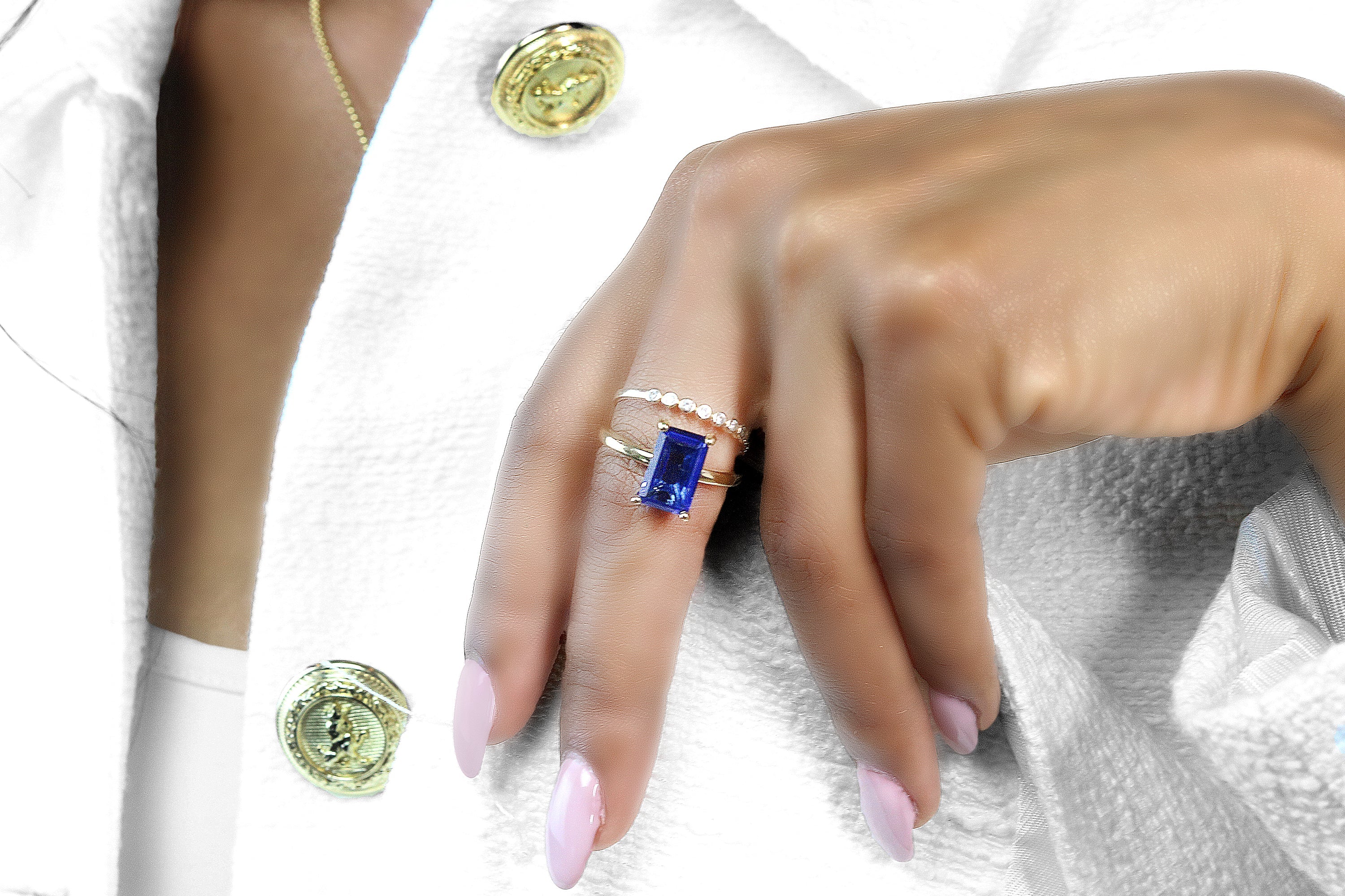 Alluring Rose Gold Sapphire Ring Rings Anemone Unique