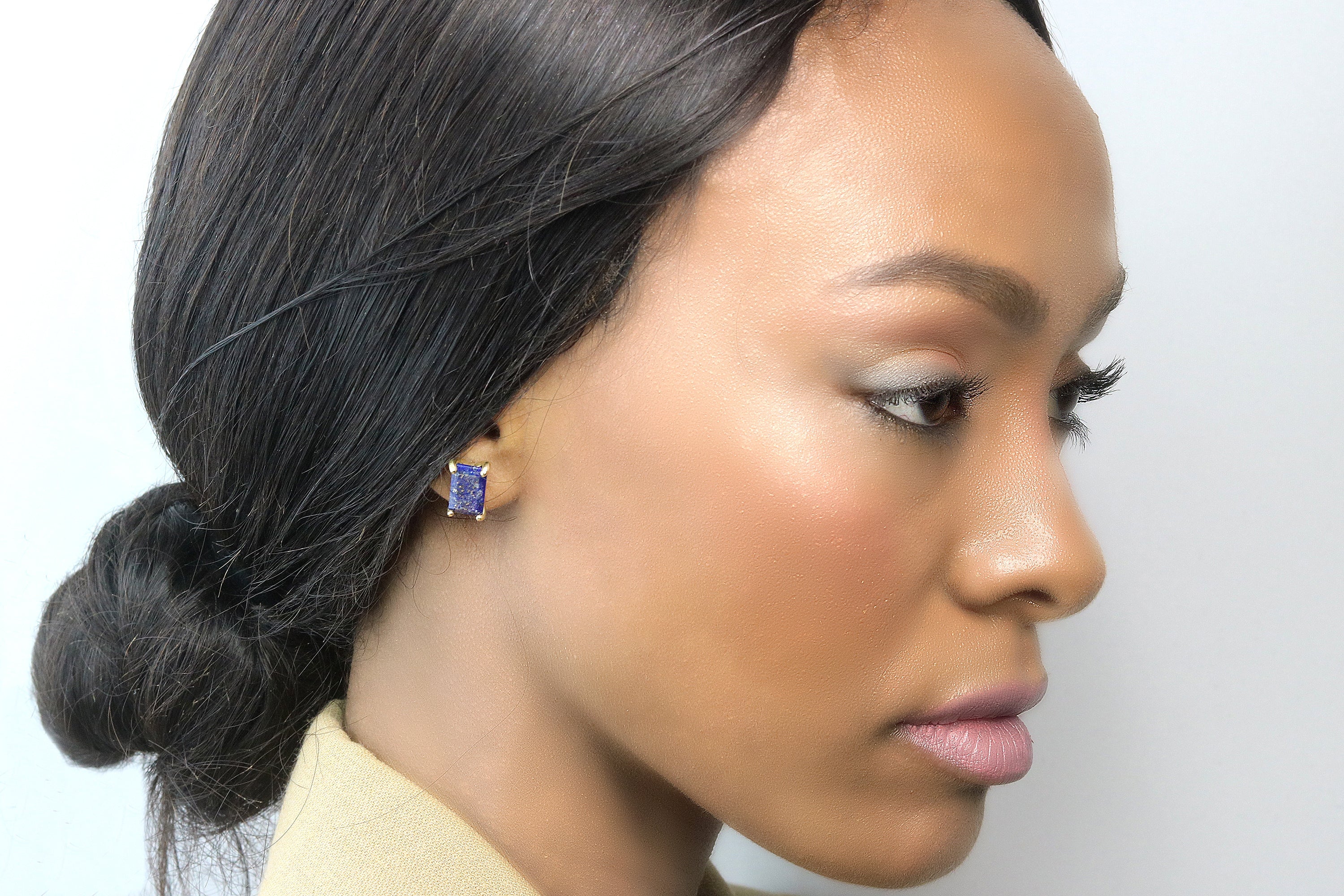 Sophisticated Lapis Lazuli Gold Earrings Earrings Anemone Unique