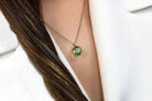 Hexagon Peridot Pendant Gold Necklace necklaces Anemone Unique