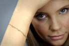 Minimalist Cubic Zirconia Charms Gold Bracelet Bracelets Anemone Unique