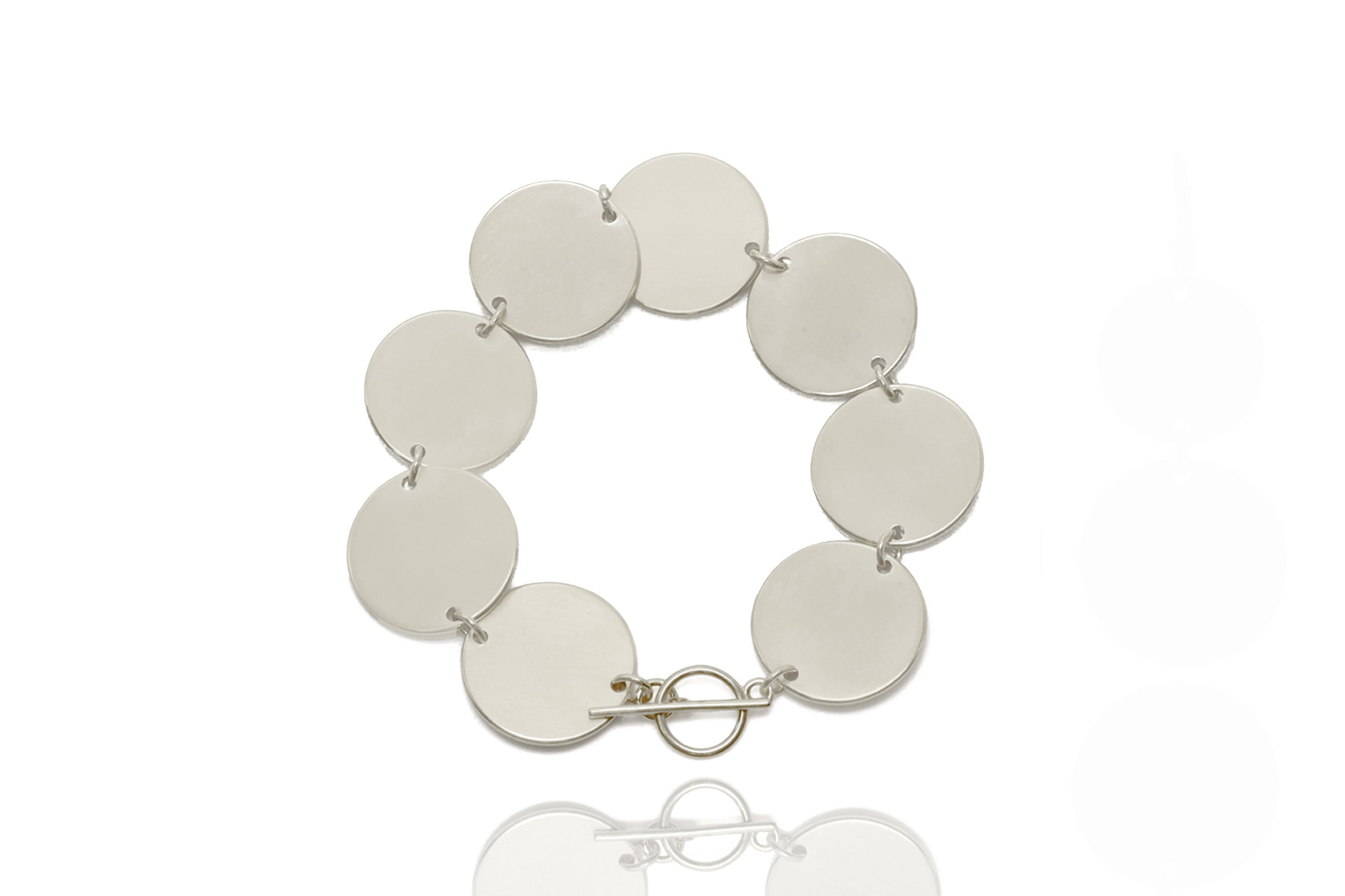 14k Gold Circles Coin Bracelet Earrings Anemone Jewelry