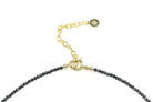 Black Spinel Beaded Gold Necklace necklaces Anemone Unique
