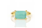 Vibrant Amazonite Stone Gold Ring Rings Anemone Unique