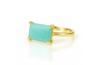 Vibrant Amazonite Stone Gold Ring Rings Anemone Unique