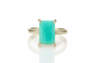 Vibrant Amazonite Stone Gold Filled Ring Rings Anemone Unique