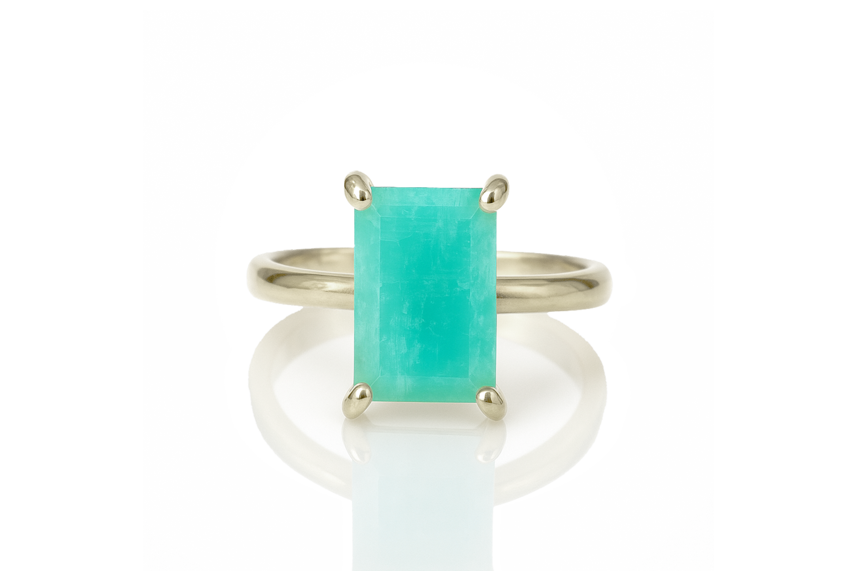Vibrant Amazonite Stone Gold Filled Ring Rings Anemone Unique
