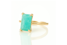 Vibrant Amazonite Stone Gold Filled Ring Rings Anemone Unique