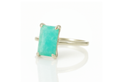 Vibrant Amazonite Stone Gold Filled Ring Rings Anemone Unique