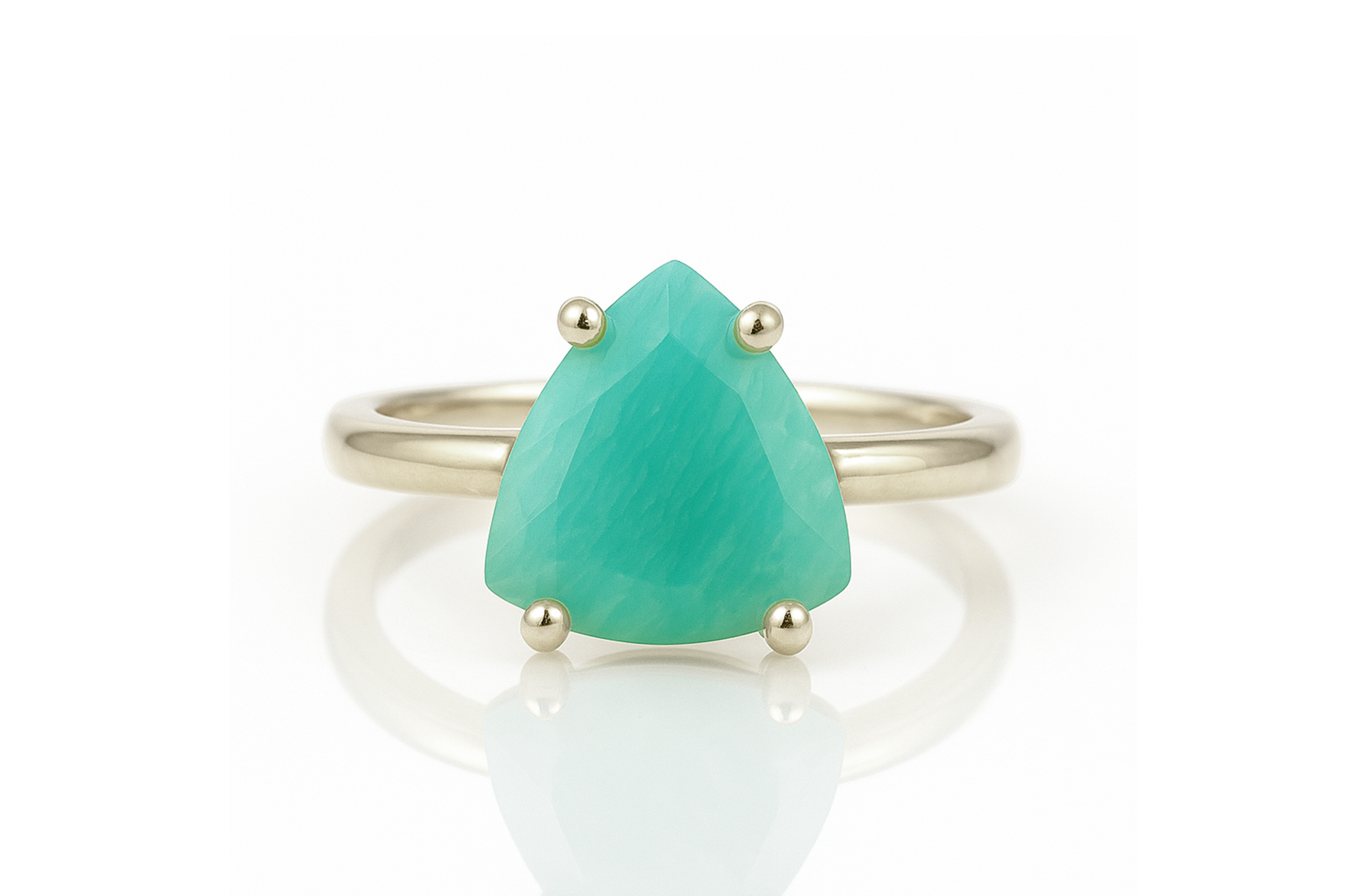 14k Gold-filled Ring with Amazonite Gemstone Rings Anemone Unique