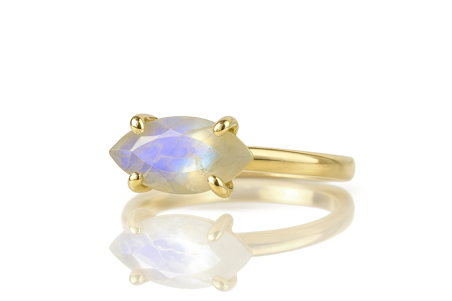 Moonstone Ring in Gold Filled Band Rings Anemone Unique