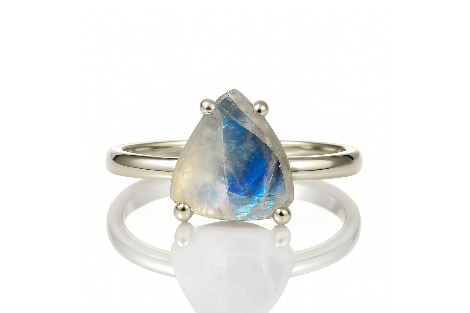 Unique 925 Sterling Silver Moonstone Ring Rings Anemone Unique