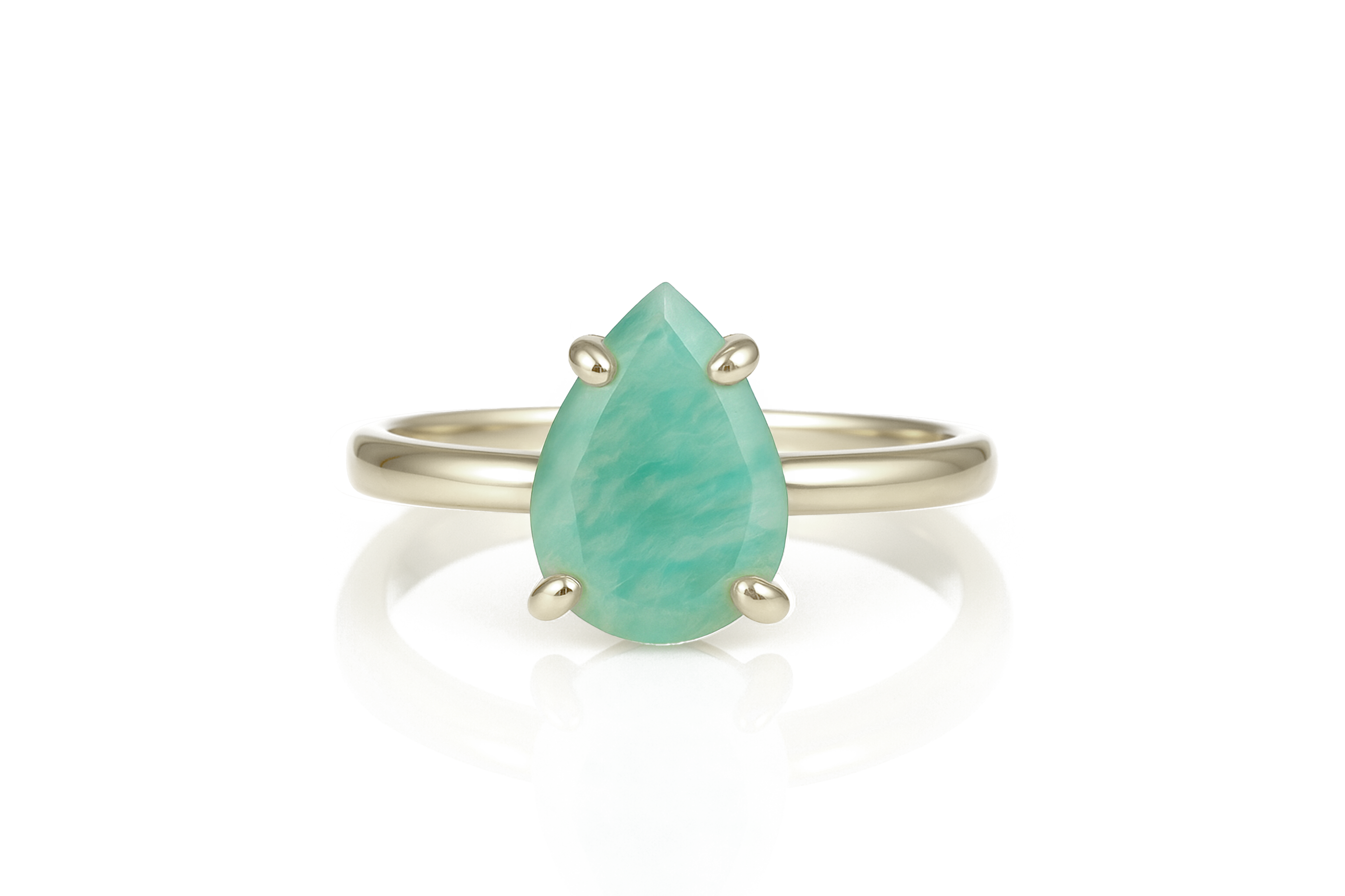 Stunning Amazonite Ring in 14K Gold-filled Ring Band Rings Anemone Unique