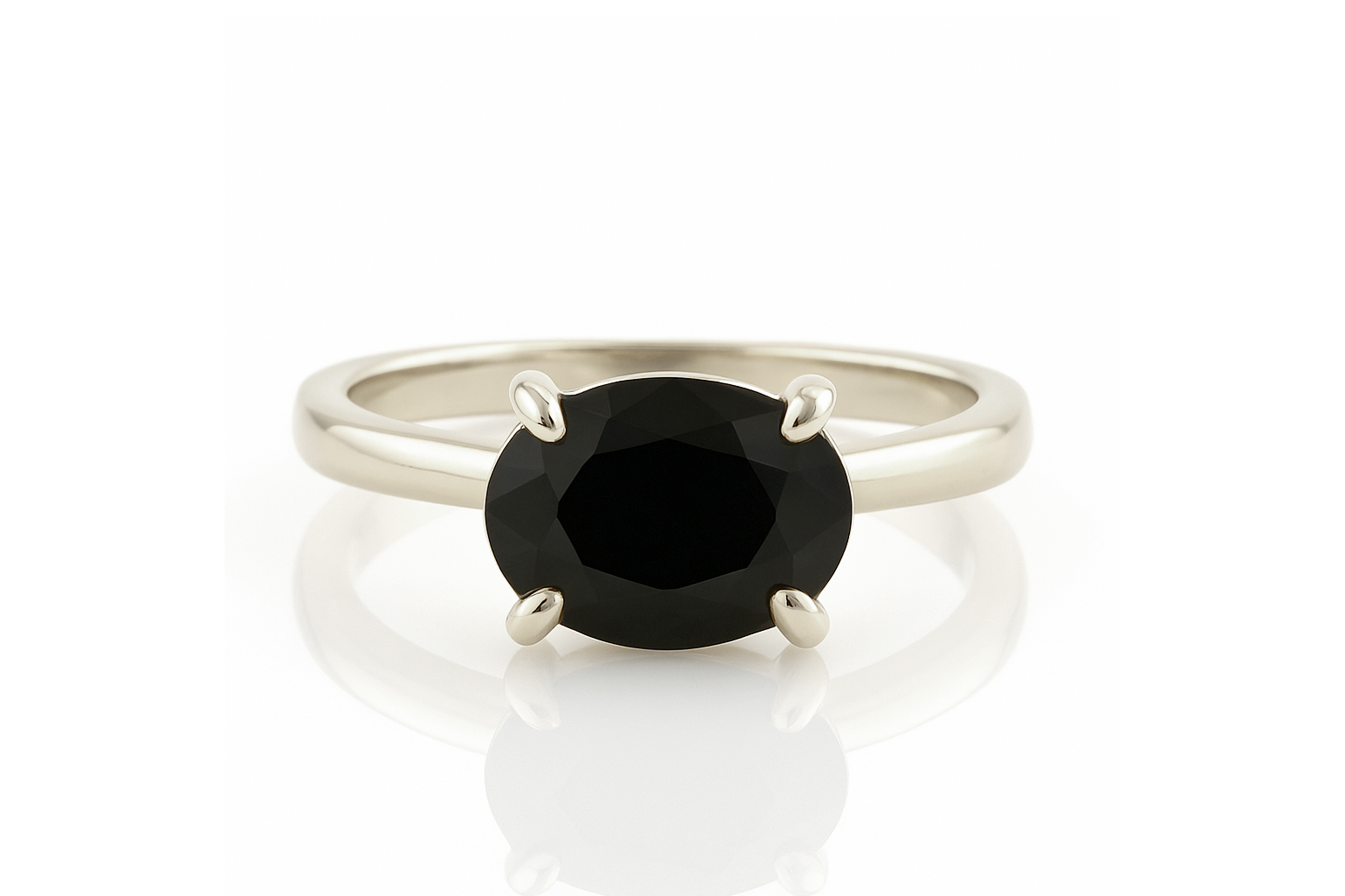 14k Gold Oval Onyx Ring Rings Anemone Unique