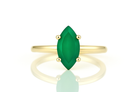 Marquise Green Onyx Gold Ring Rings Anemone Unique