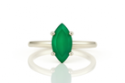 Green Onyx Ring in Sterling Silver Rings Anemone Unique