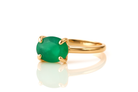 Green Onyx Ring in 14k Rose Gold Rings Anemone Unique