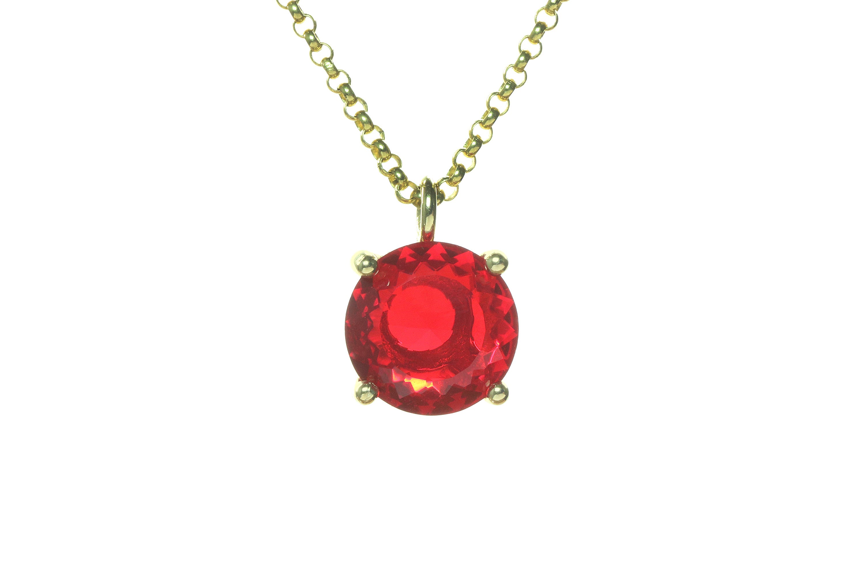 Timeless Ruby Necklace in 14k Gold necklaces Anemone Unique