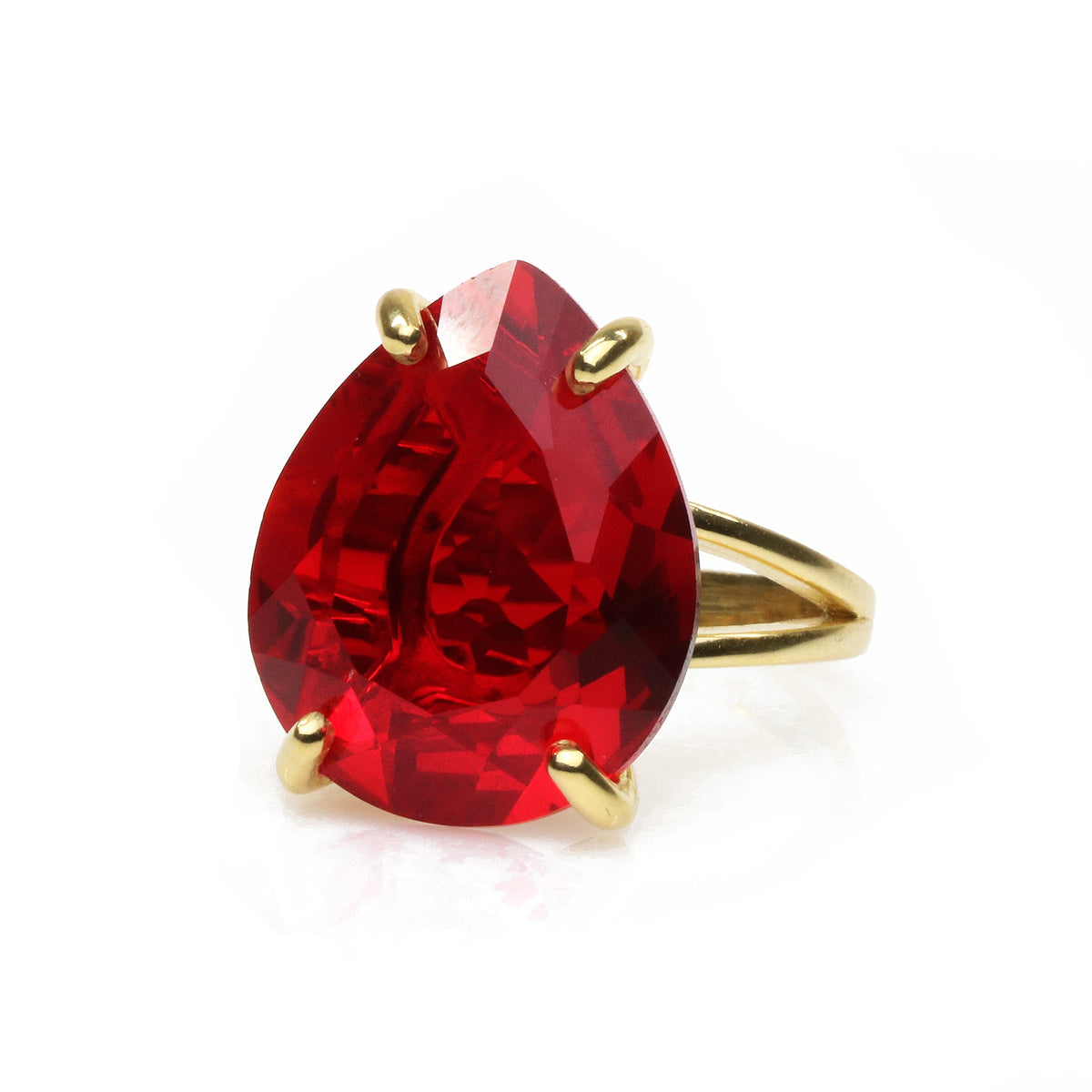 Bold Pear Ruby Ring in 14k Gold – Anemone Jewelry