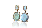 Multi Labradorite Dangling Gold Earrings Earrings Anemone Jewelry