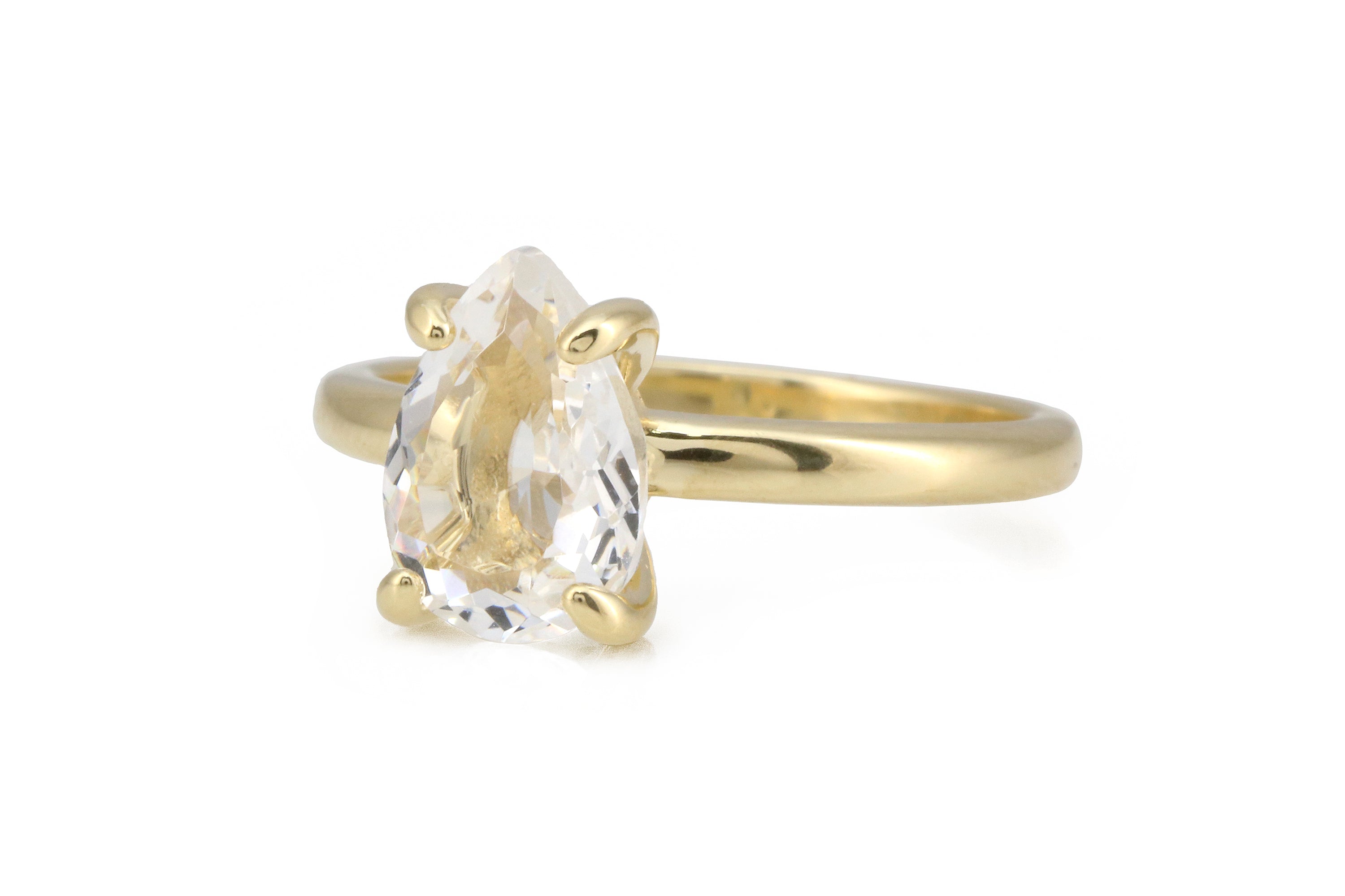 Crystal Quartz Ring in 14k Gold Rings Anemone Unique