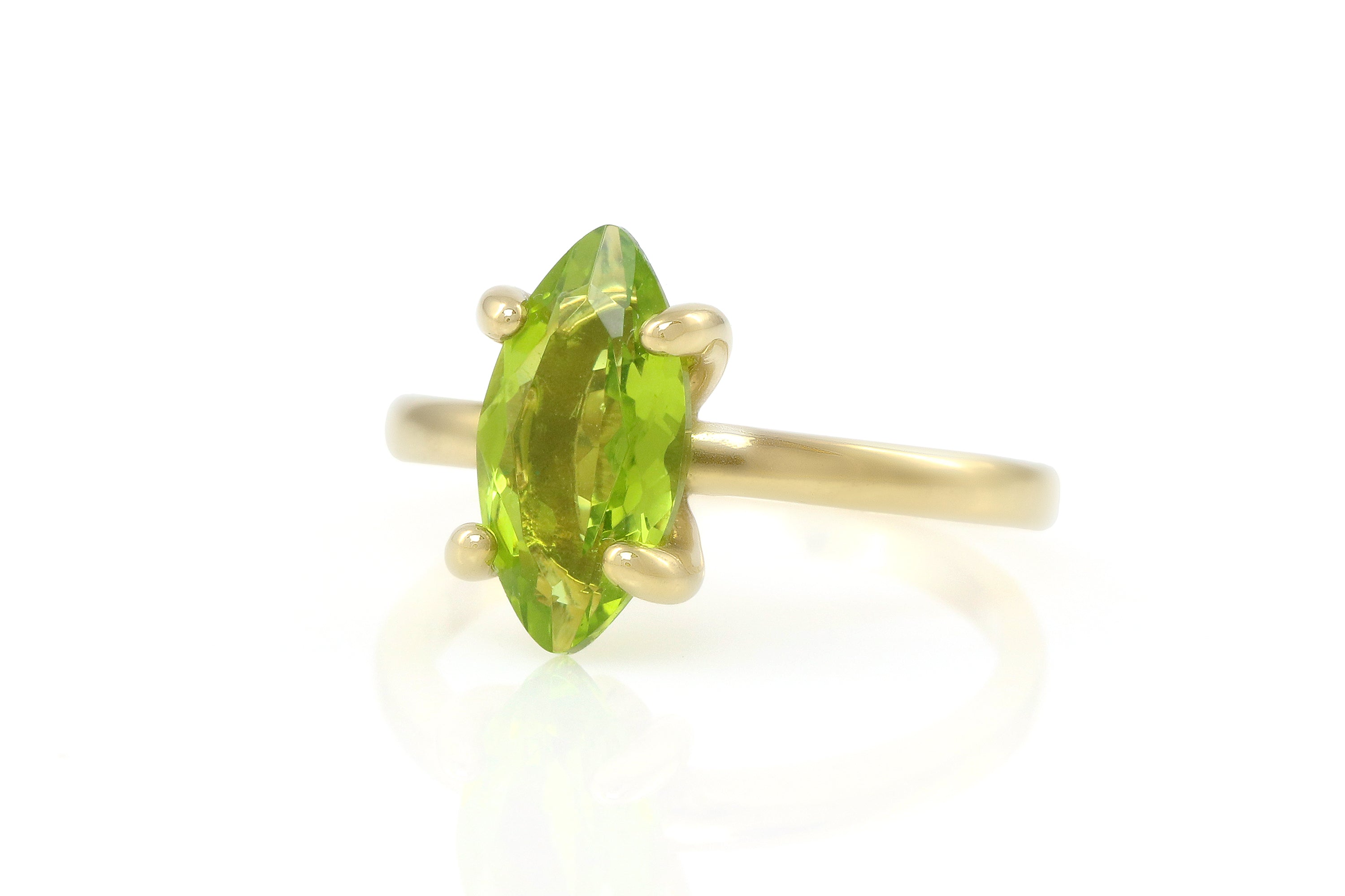 Stylish Peridot Gold Filled Ring Rings Anemone Unique