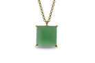 Green Aventurine Statement Crystal Pendant Necklace necklaces Anemone Jewelry