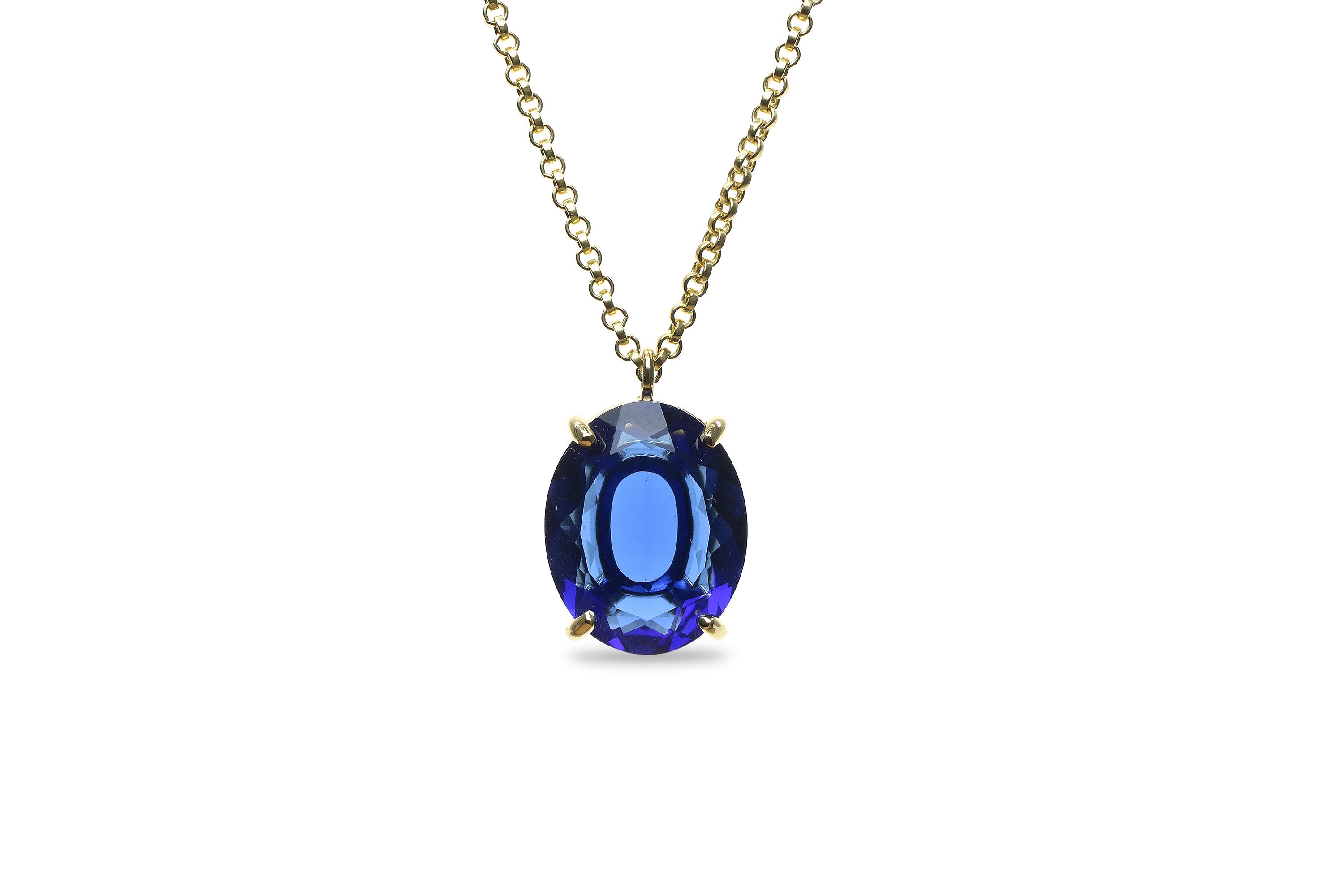 Sapphire Necklace in 14k Gold necklaces Anemone Jewelry