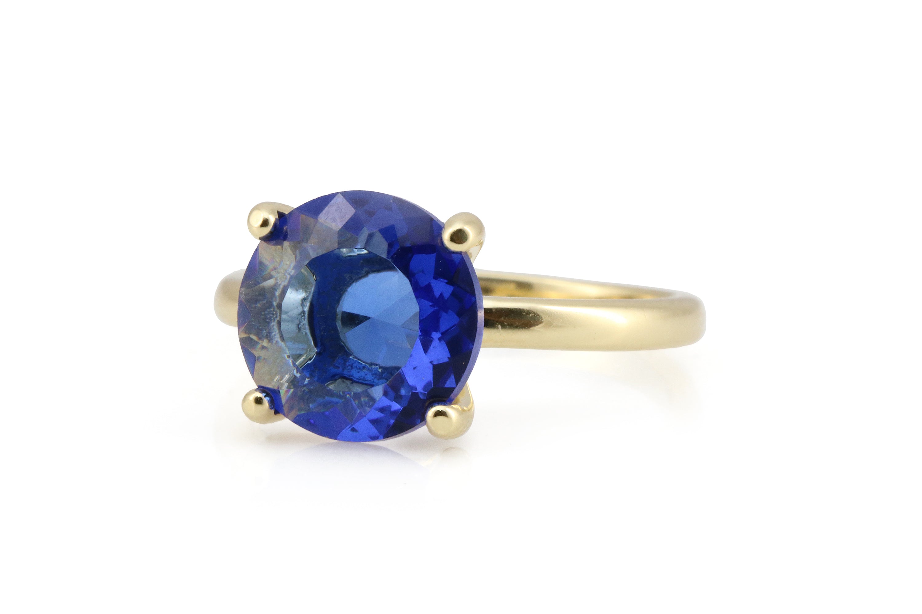 Stunning Sapphire Gold Filled Ring Anemone Unique