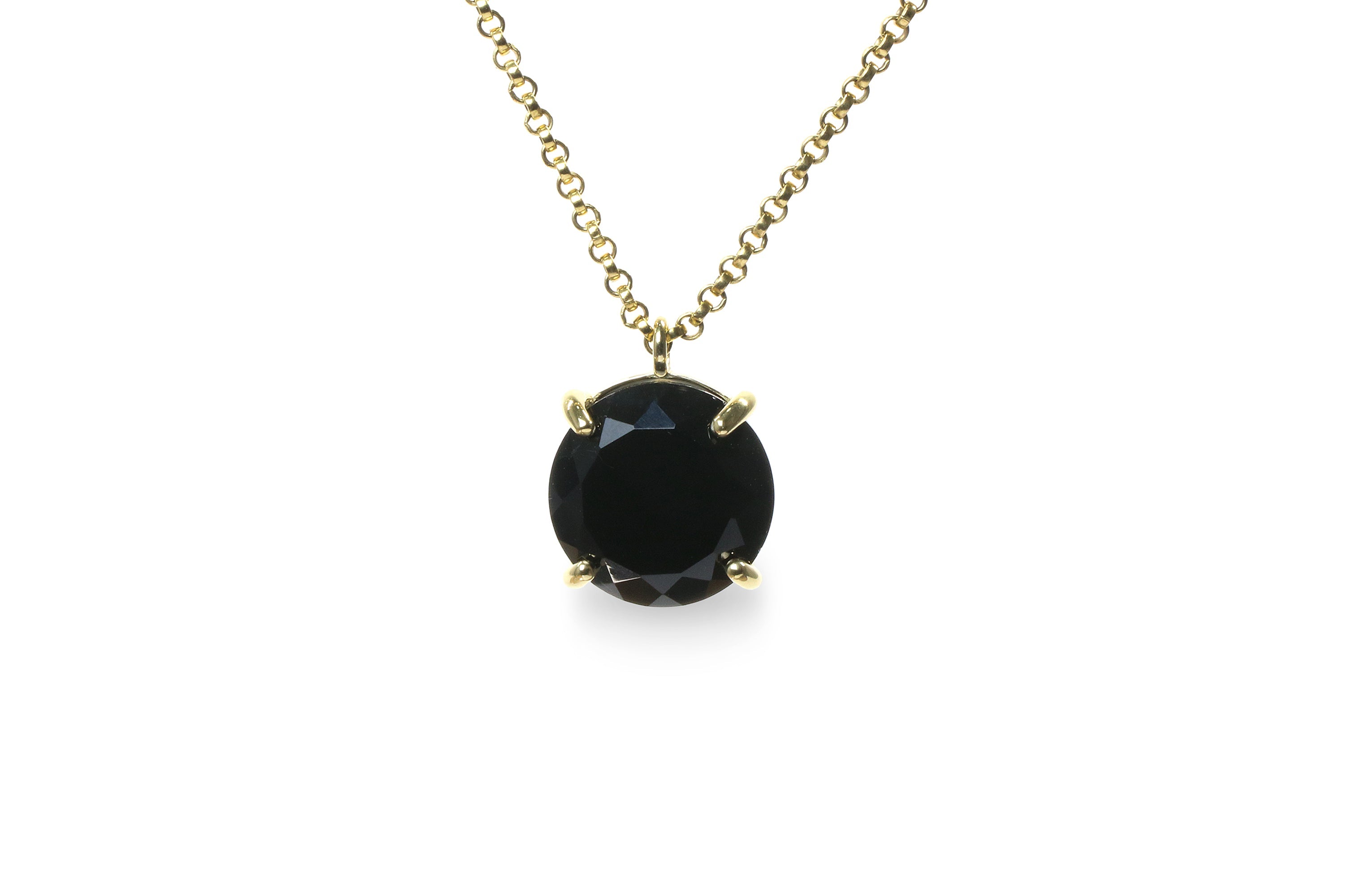 Black Onyx Necklace in 14k Gold necklaces Anemone Jewelry