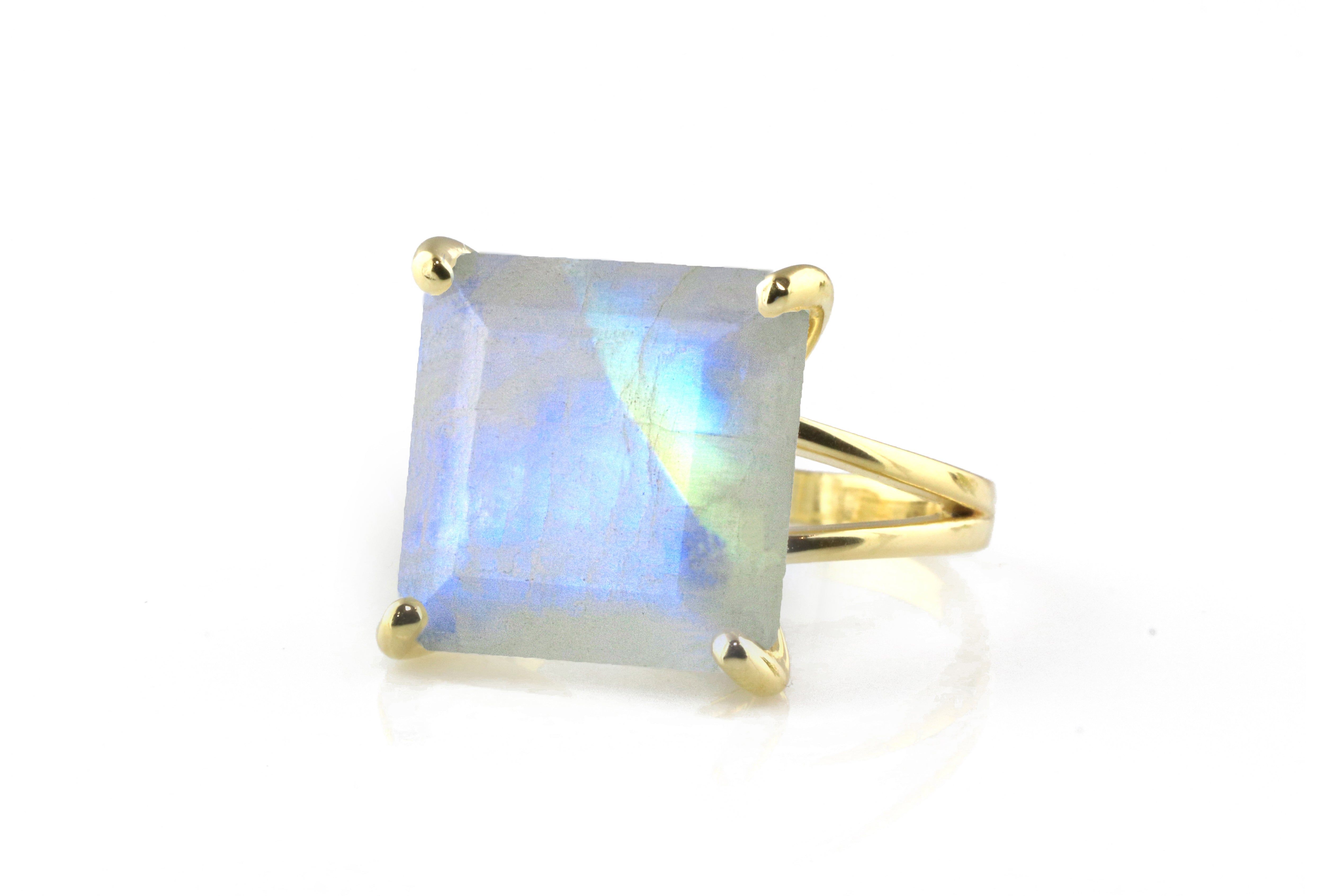 Moonstone Ring in 14k Gold-filled Ring Band Rings Anemone Jewelry