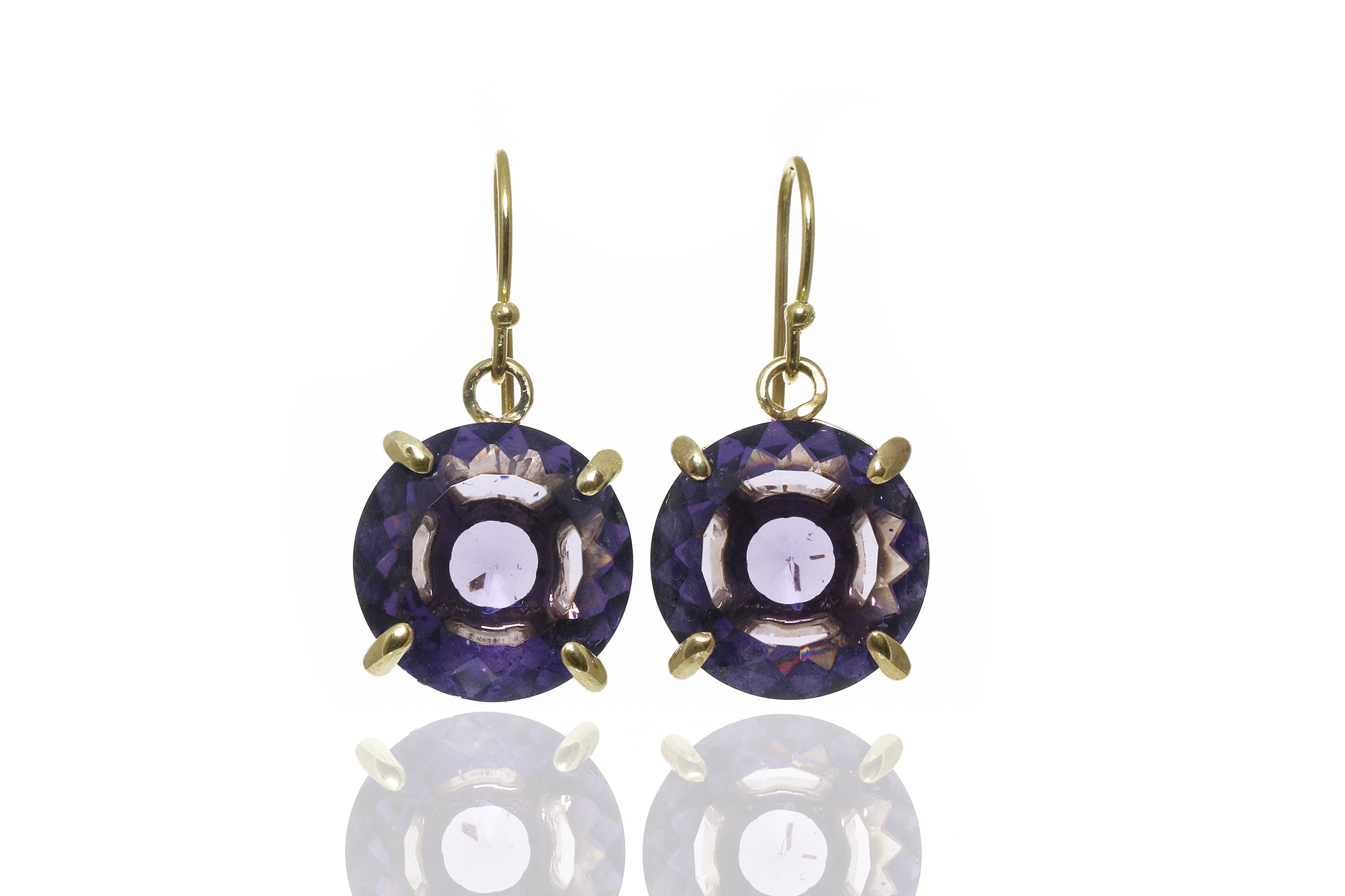 Vibrant Amethyst Gold Filled Earrings Earrings Anemone Jewelry
