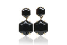 Bold Black Onyx Gold Stud Earrings Earrings Anemone Jewelry