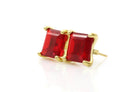 Sophisticated Ruby Earrings in Gold Earrings Anemone Unique