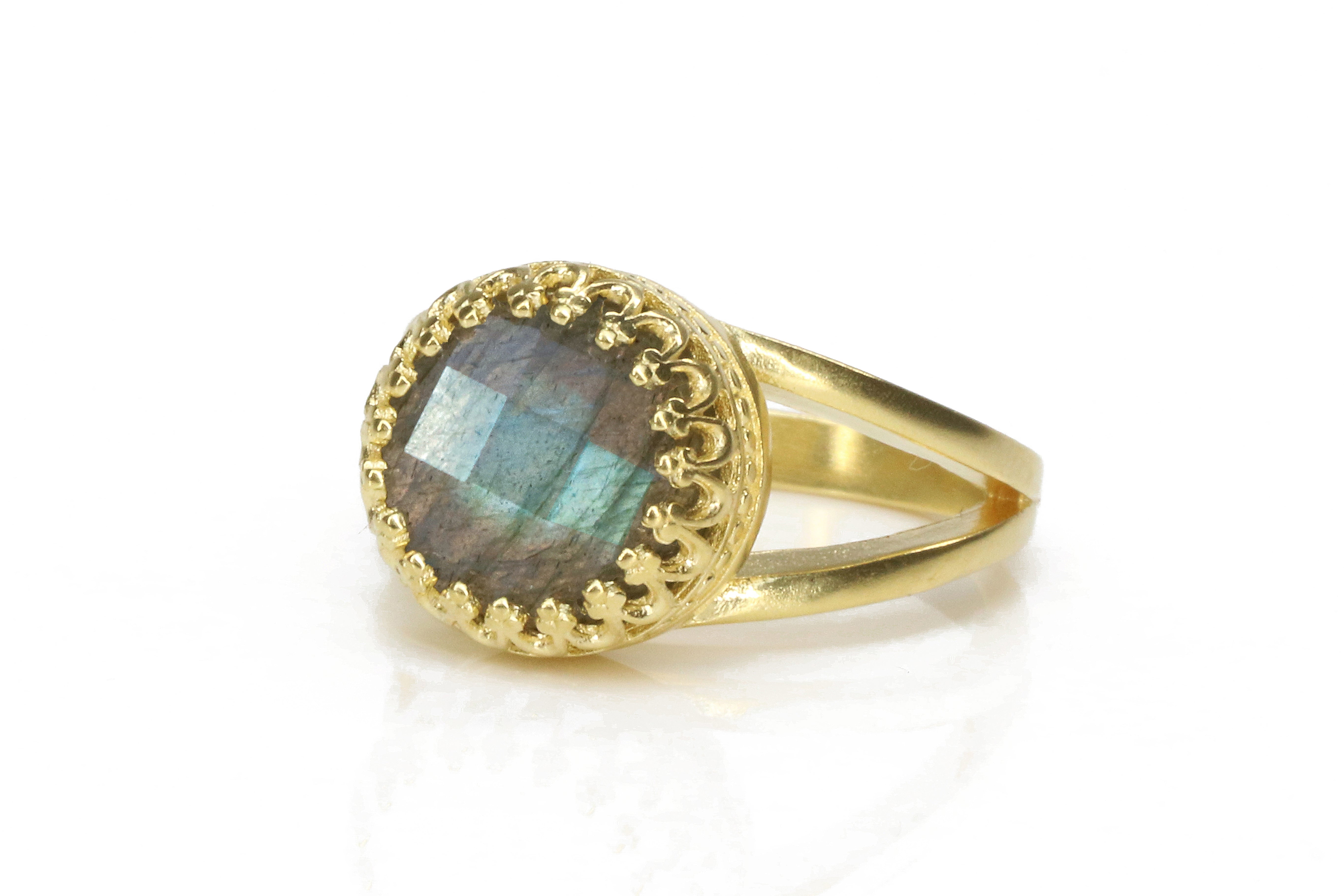Stunning Labradorite Ring in 14k Gold Filled Rings Anemone Jewelry