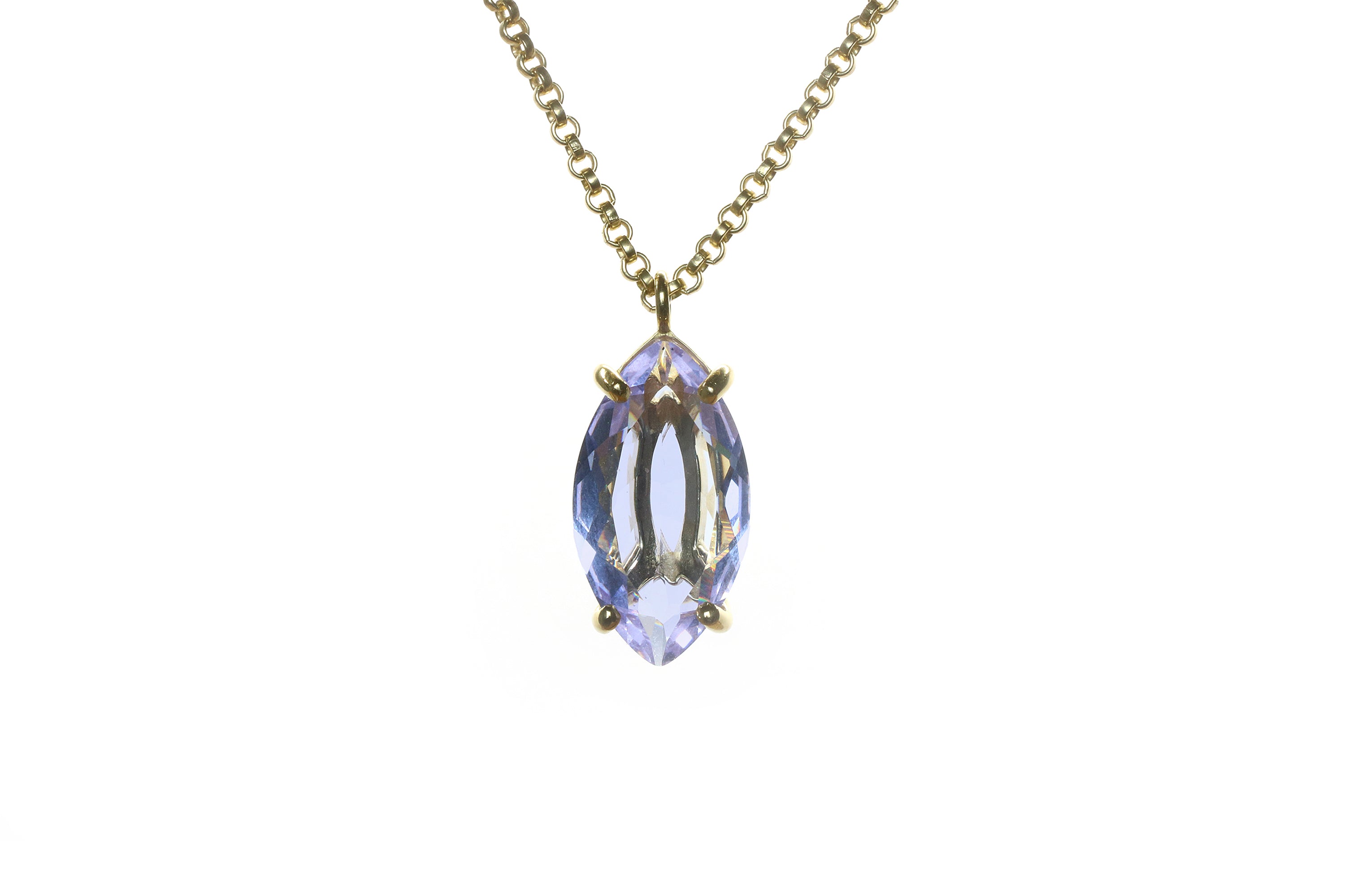 Dazzling Tanzanite Necklace in Gold necklaces Anemone Jewelry