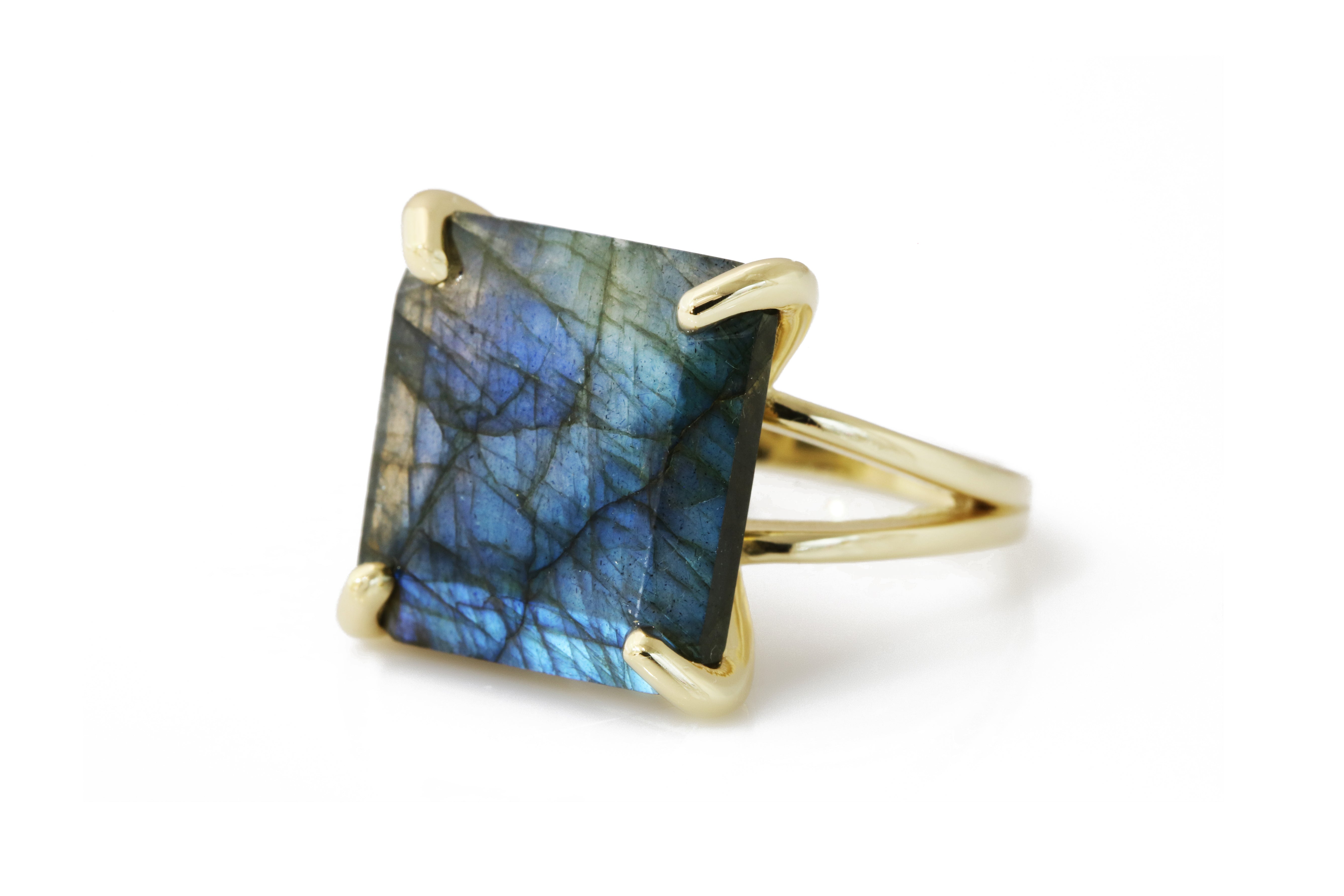 Cocktail Labradorite Ring in Gold Filled Rings Anemone Jewelry