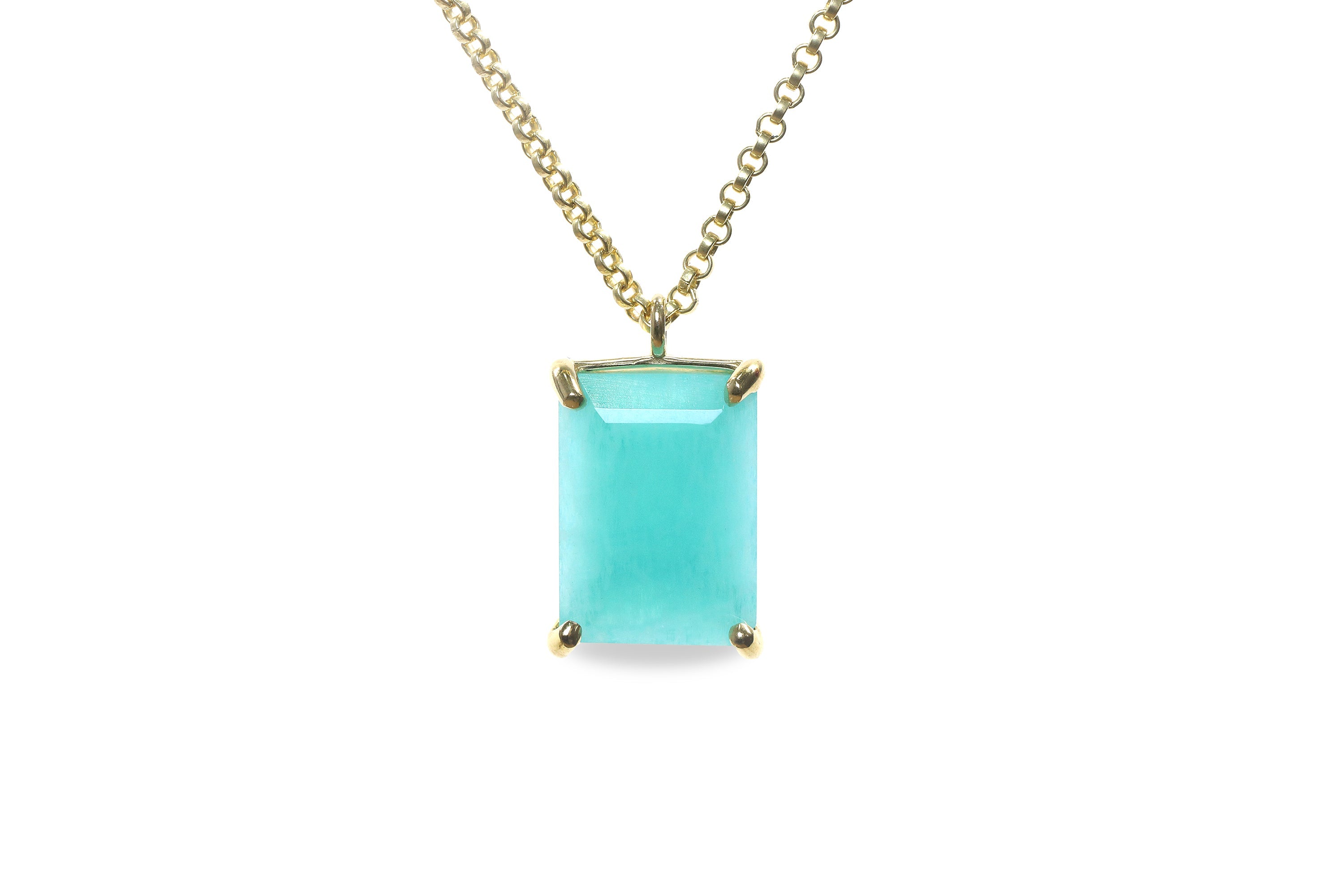 Vibrant Amazonite Necklace in Sterling Silver necklaces Anemone Jewelry